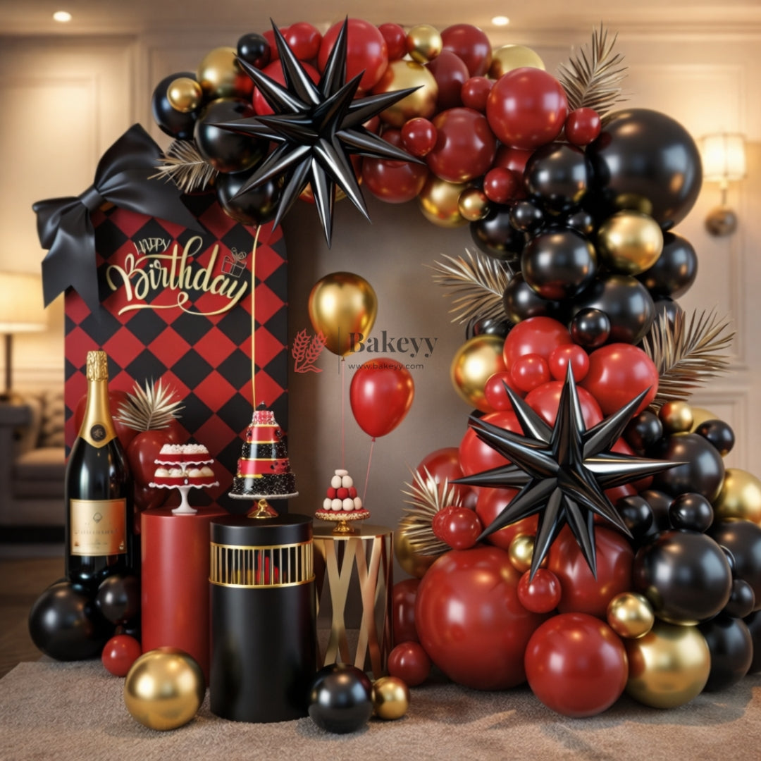 Complete strawberry themed birthday decoration kit
• Premium quality foil and latex balloons
• Bright fruit inspired colors with playful designs
• Suitable for balloon arch, backdrop, or wall decor
• Ideal for kids birthdays, fruit theme parties, and cake table setups
• Lightweight and easy to assemble