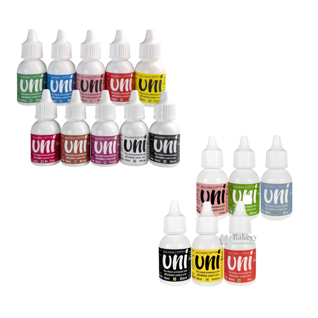 Sugarin UNI Combo Food Colour Set | 2 Variants Available | 15 ml Each