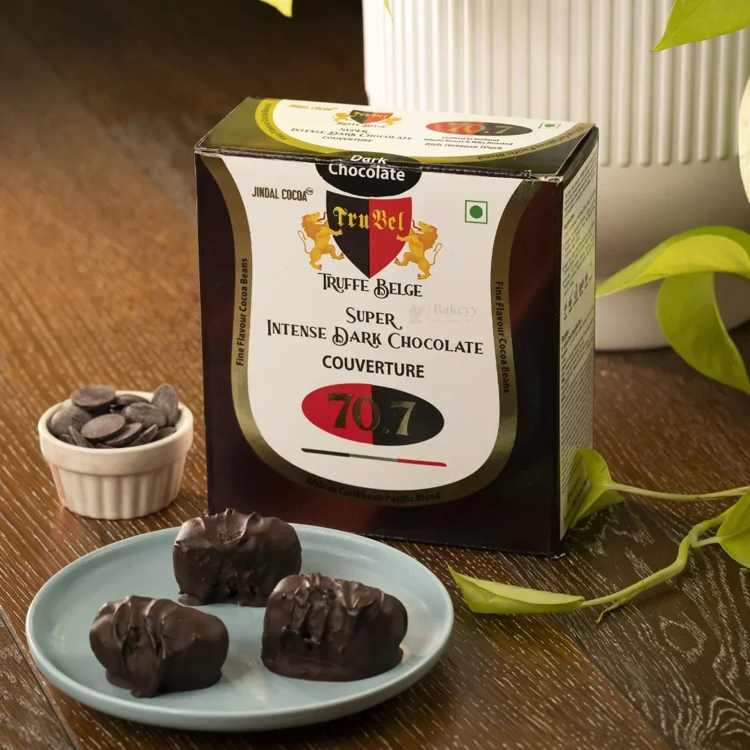 Super Intense Dark Chocolate Couverture | True Bel | Truff Belge | 500g Net Weight | Pack of 1 Piece - Bakeyy.com - India - Super Intense Dark Chocolate Couverture | True Bel | Truff Belge | 500g Net Weight | Pack of 1 Piece - Default Title 950.00