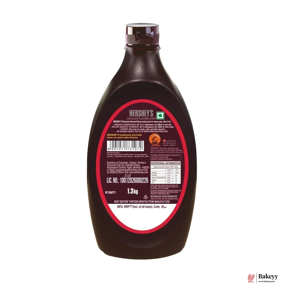 HERSHEY’S Chocolate Syrup – Genuine Chocolate Flavour | 1 Bottle-1.3kg