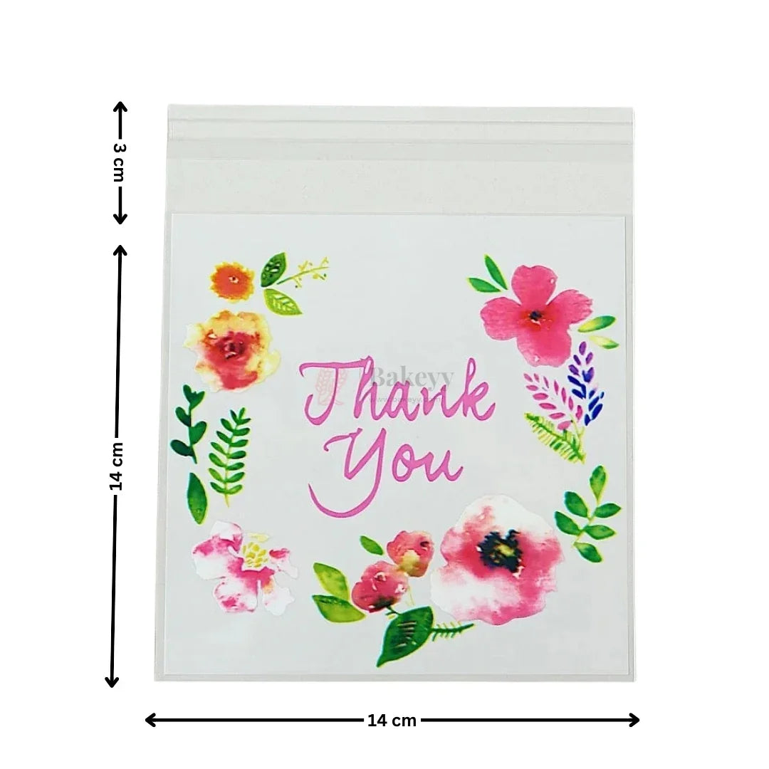 ThankYouFloralPrintedCellophaneSelfAdhesivePouch_3 - Bakeyy.com