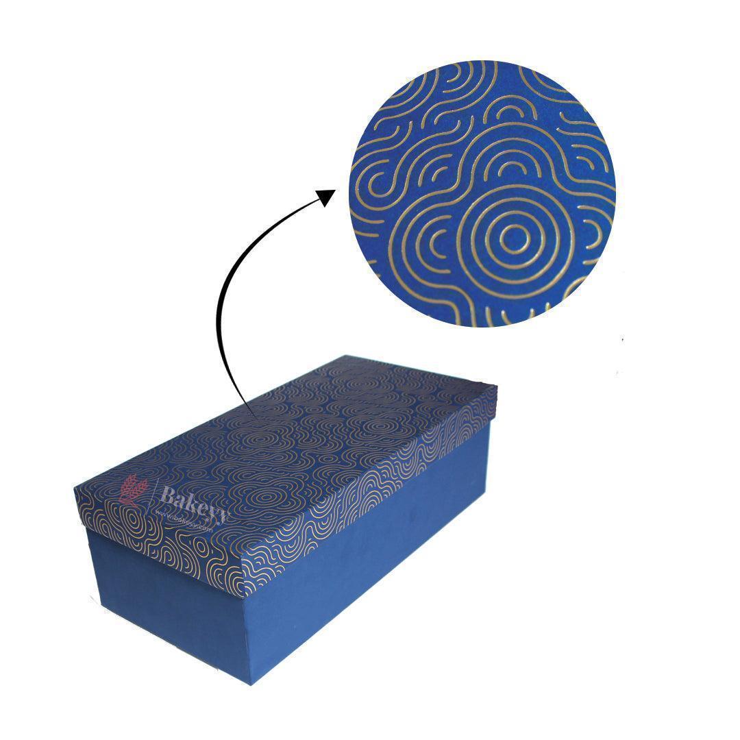 Four Transparent Jar Rigid Hamper Box - Bakeyy.com - India - Four Transparent Jar Rigid Hamper Box - Blue / Pack Of 1