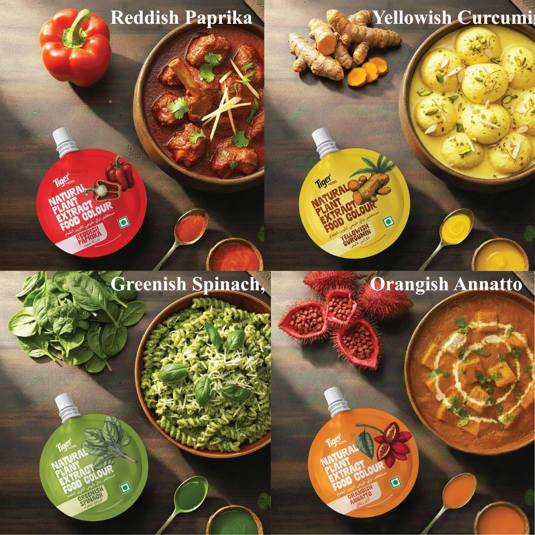 Tiger Natural Plant Extract Food Colour | Multiple Options Available | Pack of 1