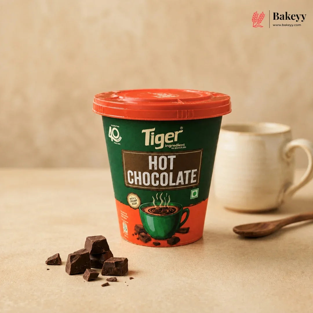 Tiger Hot Chocolate Drink Mix | Sweetened Cocoa Mix with 20% Cocoa Solids | 100 g & 200 g | Pack of 1