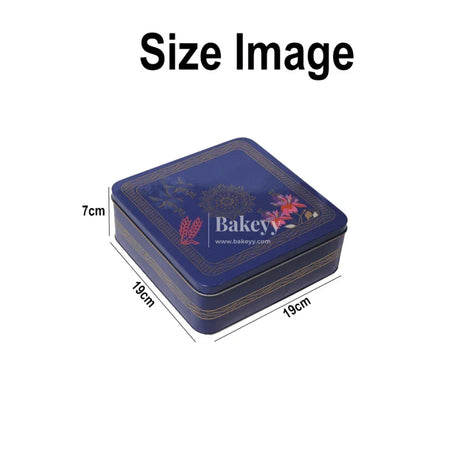Return Gift Tin Box | Dry Fruit Box | Chocolate Box | Square Tin | - Bakeyy.com - India - Return Gift Tin Box | Dry Fruit Box | Chocolate Box | Square Tin | - Green