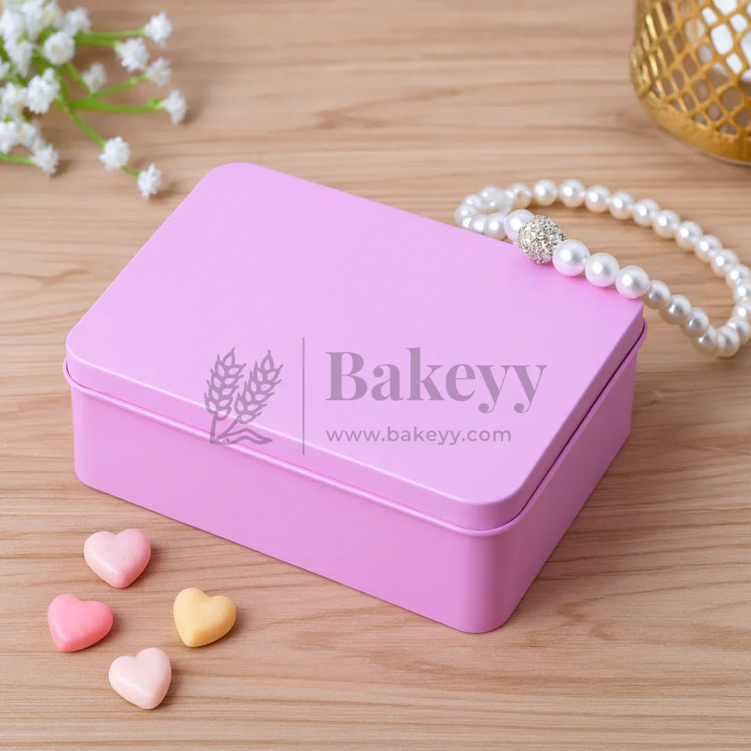 Premium Plain Metal Storage Box – Multipurpose Gift & Storage Tin | Pack of 1