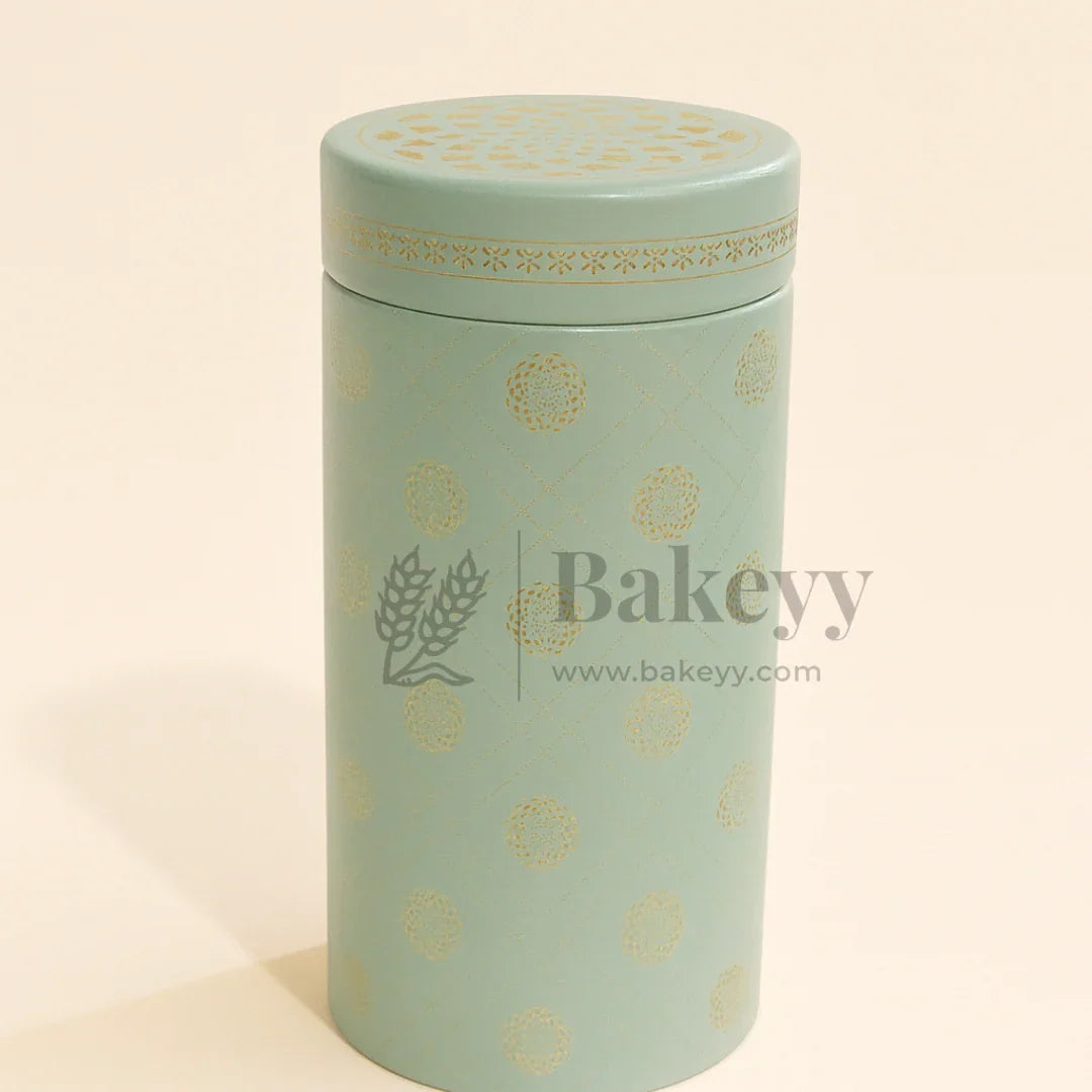 7x15 cm | Mint Green Golden Mandala Premium Storage Tin | Pack of 1 - Bakeyy.com - India - 7x15 cm | Mint Green Golden Mandala Premium Storage Tin | Pack of 1 - Default Title
