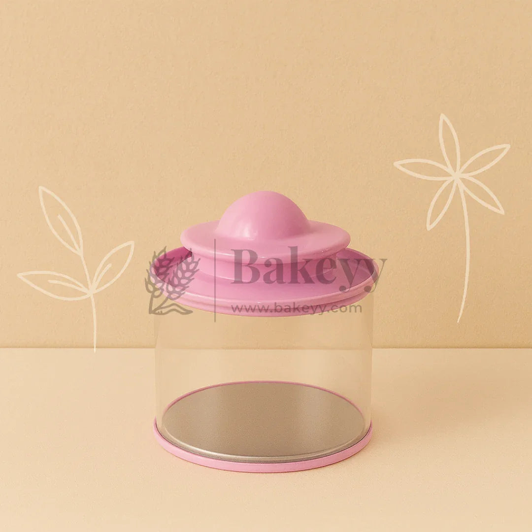 Transparent Round Tin Boxes with Dome Shaped Metal Lids | Mixed Colour | Decorative Tin| Acrylic Box | Storage Tin | Pack of 12 - Bakeyy.com - India - Transparent Round Tin Boxes with Dome Shaped Metal Lids | Mixed Colour | Decorative Tin| Acrylic Box | Storage Tin | Pack of 12 - Default Title