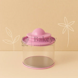 Transparent Round Tin Boxes with Dome Shaped Metal Lids | Mixed Colour | Decorative Tin| Acrylic Box | Storage Tin | Pack of 12 - Bakeyy.com - India - Transparent Round Tin Boxes with Dome Shaped Metal Lids | Mixed Colour | Decorative Tin| Acrylic Box | Storage Tin | Pack of 12 - Default Title