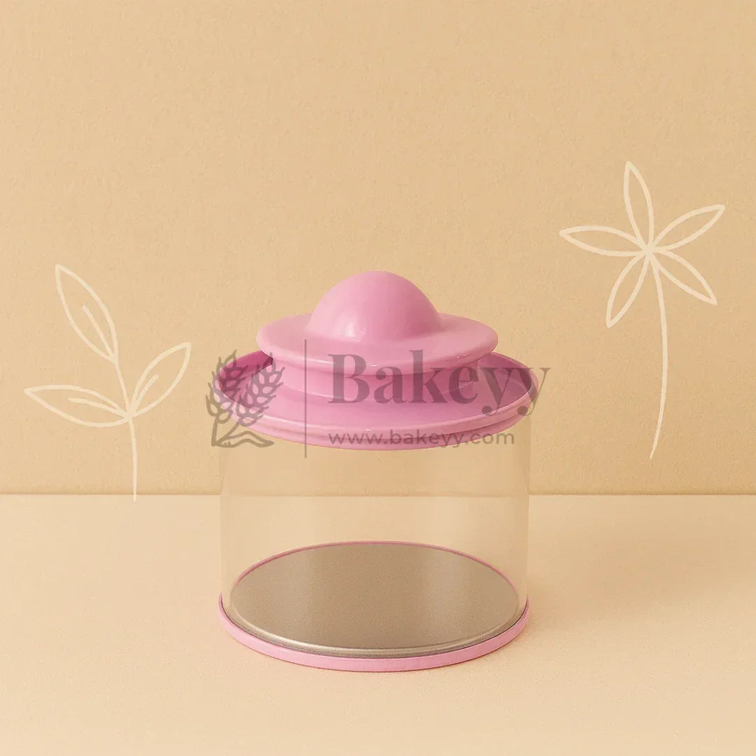 Transparent Round Tin Boxes with Dome Shaped Metal Lids | Mixed Colour | Decorative Tin| Acrylic Box | Storage Tin | Pack of 12 - Bakeyy.com - India - Transparent Round Tin Boxes with Dome Shaped Metal Lids | Mixed Colour | Decorative Tin| Acrylic Box | Storage Tin | Pack of 12 - Default Title