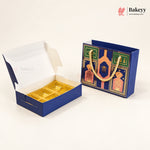 Traditional Arch & Floral Printed Chocolate Sweet Box with Matching Handle Paper Bag | With & Without Cavity | Pack of 10