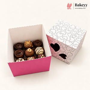 Heart Design Chocolate Goodie Box | Pack of 10