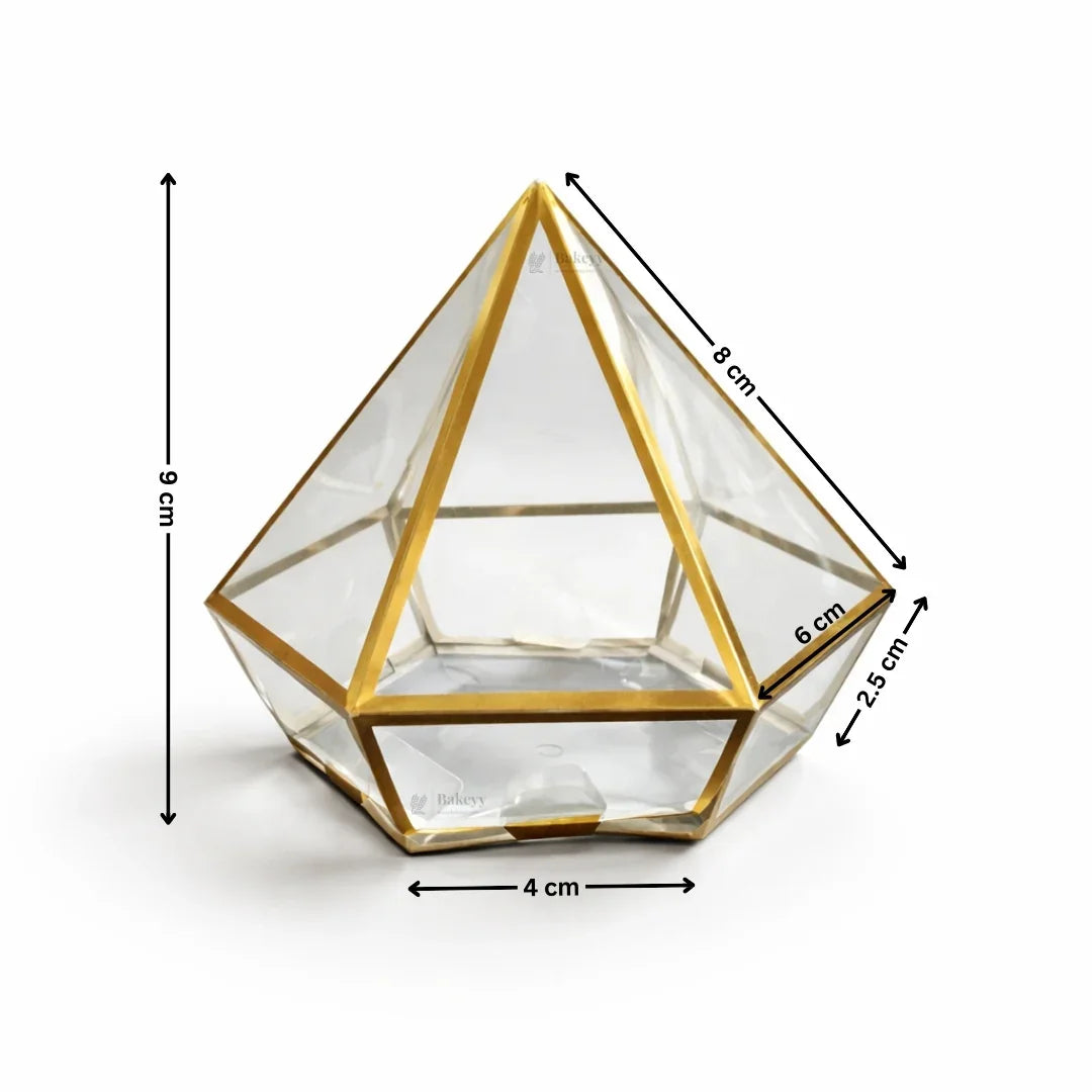 Transparent Diamond Shape PVC Goodie Box | Premium Gift & Favor Packaging | Pack of 10