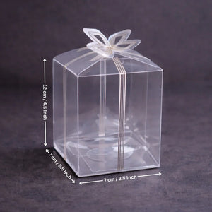 TransparentPVCGiftBoxwithSilverBowTop_1 - Bakeyy.com