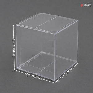Clear acrylic box with dimensions on a gray background, featuring the Bakeye brand.