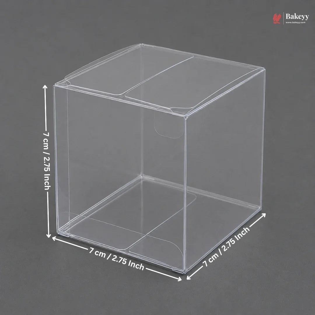 Clear acrylic box with dimensions on a gray background, featuring the Bakeye brand.