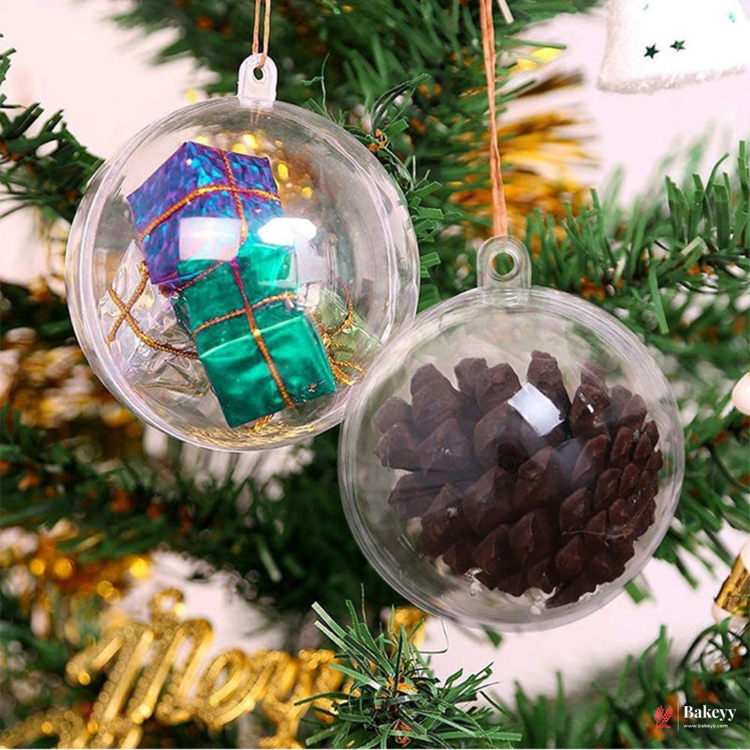 Transparent Fillable Hanging Ball Ornament | Pack of 12