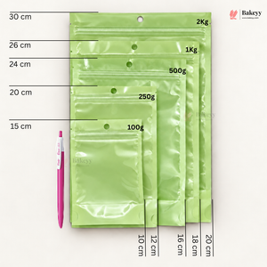 Transparent Front with Pastel Stand-Up Ziplock Pouch | Multiple Colors | Pack of 100