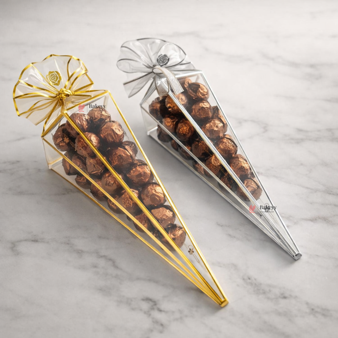 Transparent Long Cone PVC Goodie Box