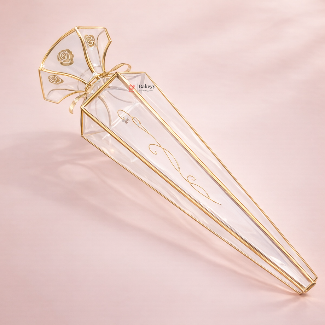 Transparent Long Cone PVC Goodie Box | Clear Chocolate packaging