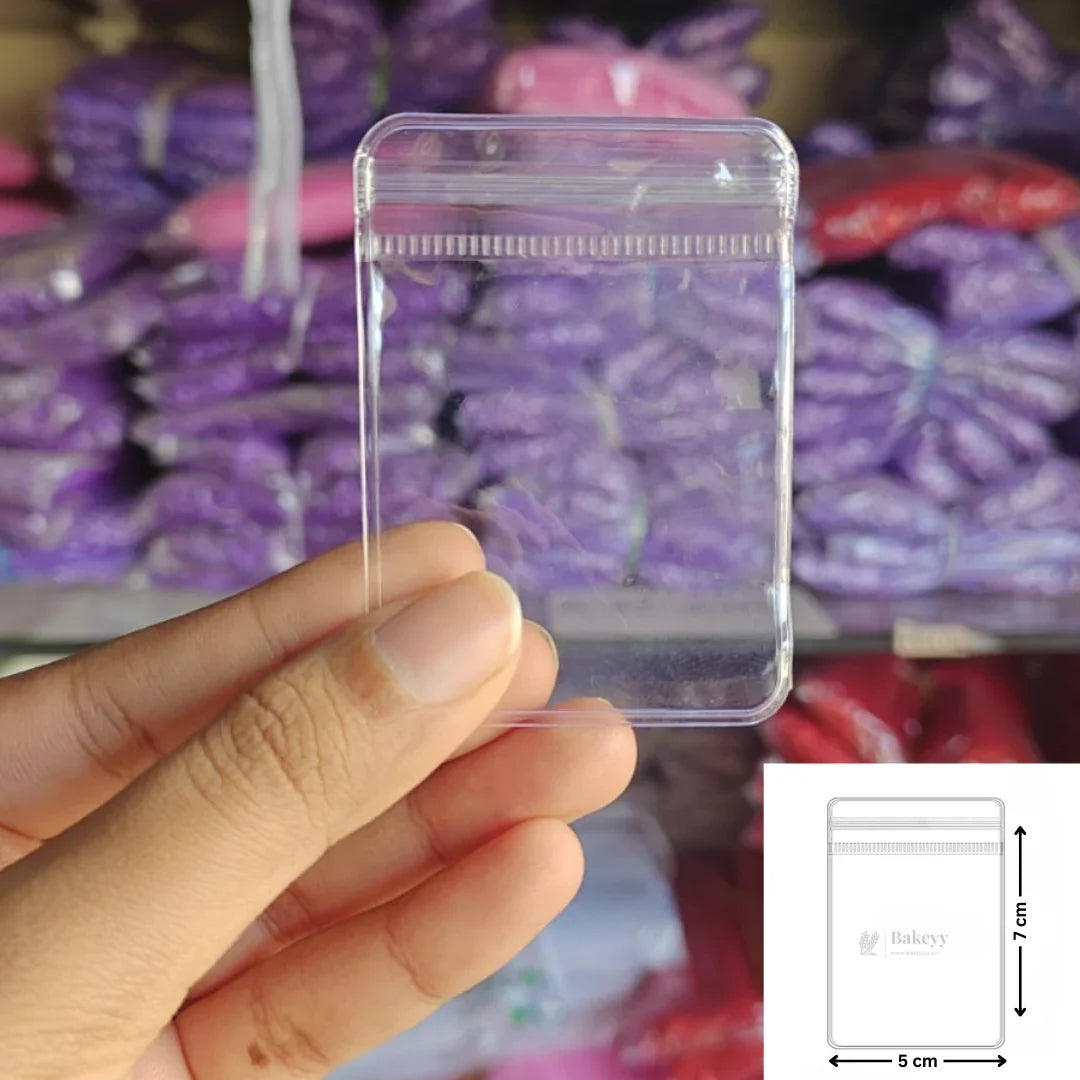 Transparent PVC Ziplock Pouch | Jewellery & Small Accessories | Multi-Size Assorted Pack | Pack of 100 - Bakeyy.com - India - Transparent PVC Ziplock Pouch | Jewellery & Small Accessories | Multi-Size Assorted Pack | Pack of 100 - 5x7 cm 190.00