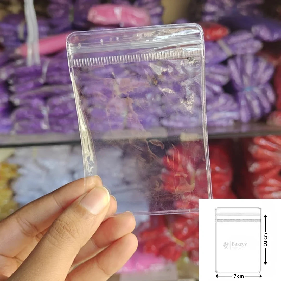Transparent PVC Ziplock Pouch | Jewellery & Small Accessories | Multi-Size Assorted Pack | Pack of 100 - Bakeyy.com - India - Transparent PVC Ziplock Pouch | Jewellery & Small Accessories | Multi-Size Assorted Pack | Pack of 100 - 7x10 cm 270.00