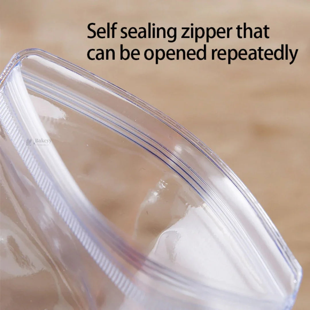 Transparent PVC Ziplock Pouch | Jewellery & Small Accessories | Multi-Size Assorted Pack | Pack of 100 - Bakeyy.com - India - Transparent PVC Ziplock Pouch | Jewellery & Small Accessories | Multi-Size Assorted Pack | Pack of 100 - 4x6 cm 160.00