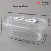 Transparent Plastic Serving & Storage Container with Spoon | Multiple Capacities | Pack of 50