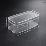 Acrylic Transparent Rectangular Box with Lid | Clear Storage & Dessert Box | 2 Sizes Available | Pack of 6