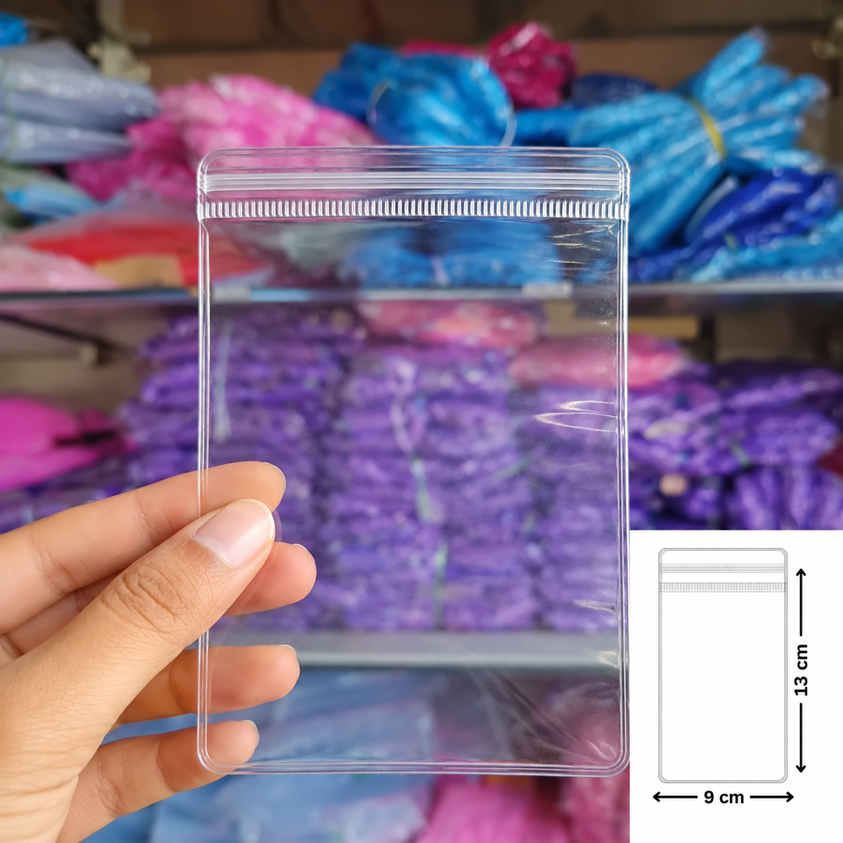 Transparent PVC Ziplock Pouch | Jewellery & Small Accessories | Pack of 100