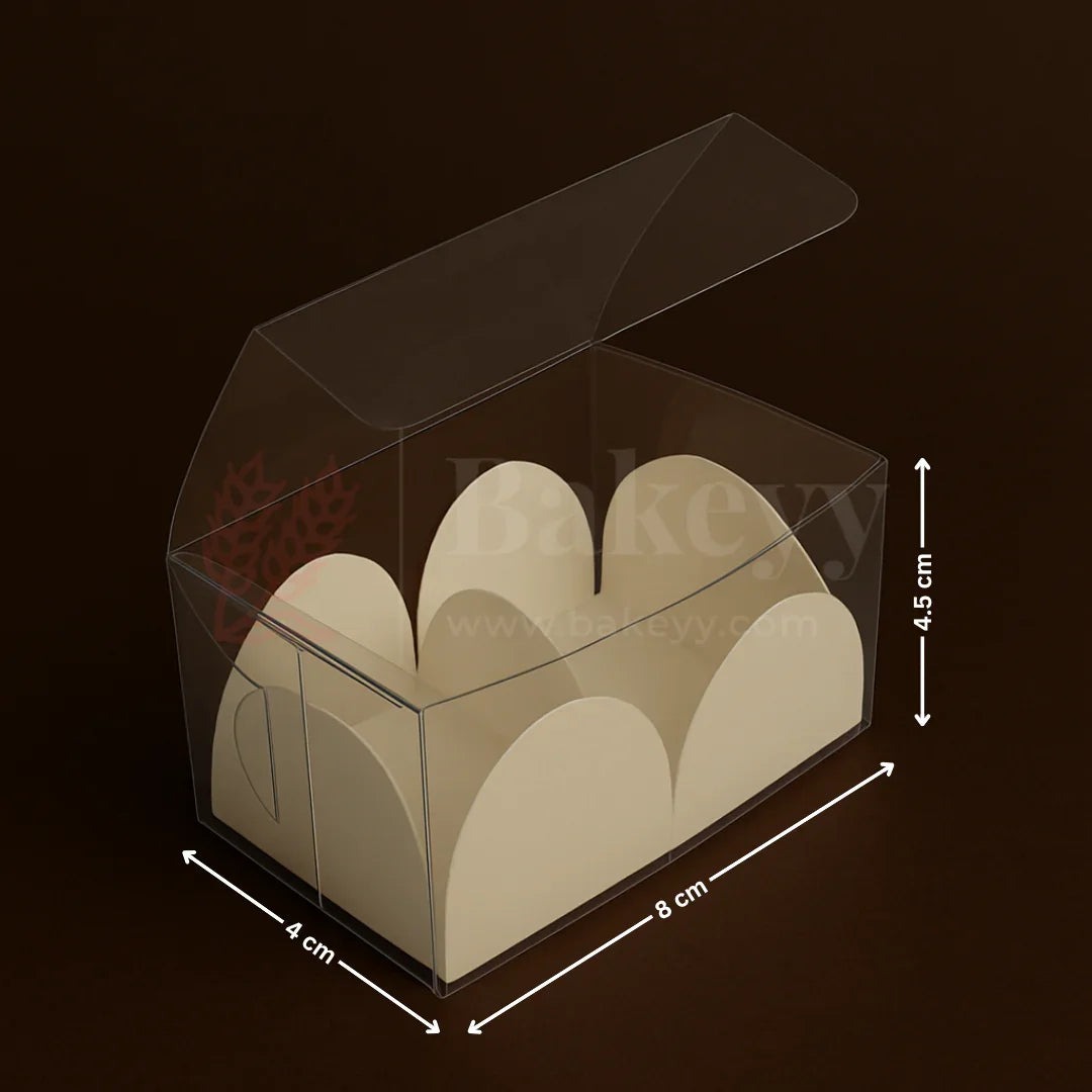 Two Cavity Transparent Chocolate Box | Pack of 100 - Bakeyy.com - India - Two Cavity Transparent Chocolate Box | Pack of 100 - Default Title
