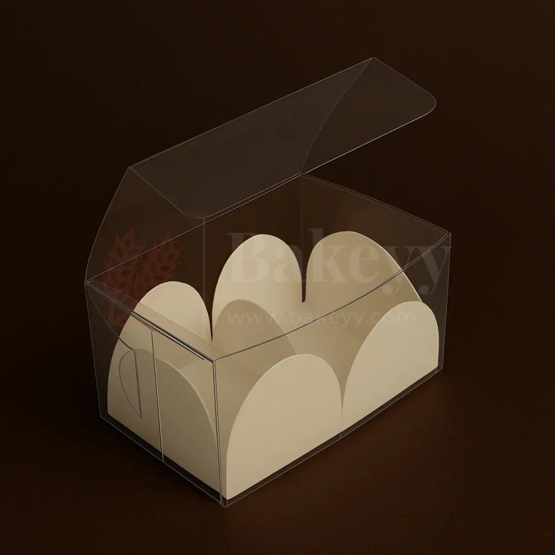 Two Cavity Transparent Chocolate Box | Pack of 100 - Bakeyy.com - India - Two Cavity Transparent Chocolate Box | Pack of 100 - Default Title
