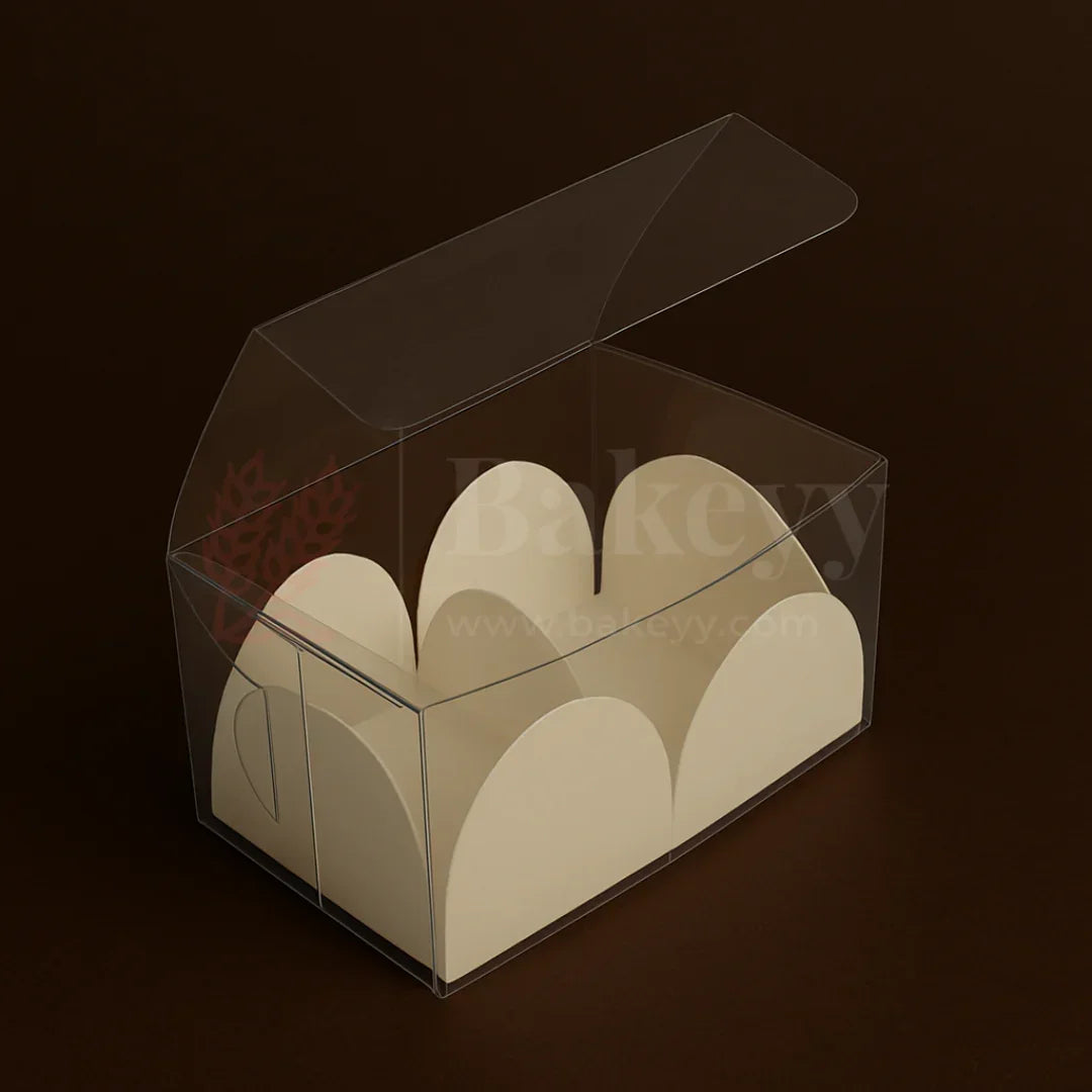 Two Cavity Transparent Chocolate Box | Pack of 100 - Bakeyy.com - India - Two Cavity Transparent Chocolate Box | Pack of 100 - Default Title