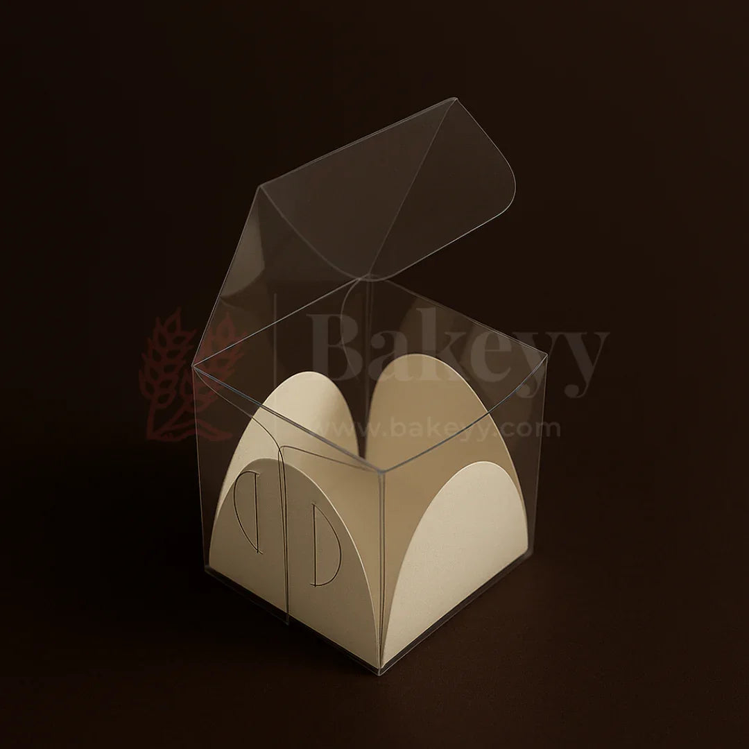 One Cavity Transparent Chocolate Box | Pack of 100 - Bakeyy.com - India - One Cavity Transparent Chocolate Box | Pack of 100 - Default Title