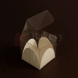 One Cavity Transparent Chocolate Box | Pack of 100 - Bakeyy.com - India - One Cavity Transparent Chocolate Box | Pack of 100 - Default Title