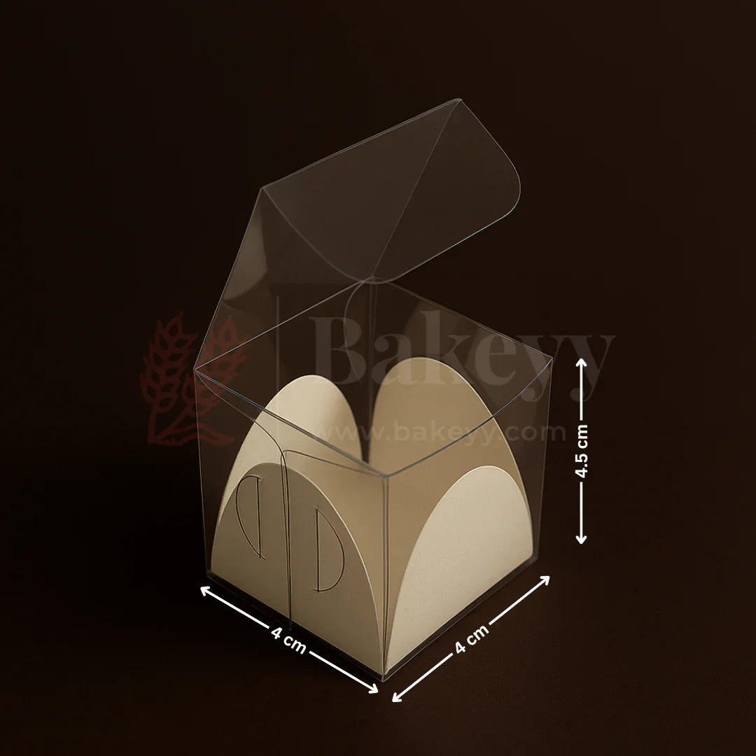 One Cavity Transparent Chocolate Box | Pack of 100 - Bakeyy.com - India - One Cavity Transparent Chocolate Box | Pack of 100 - Default Title