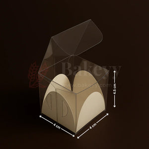 One Cavity Transparent Chocolate Box | Pack of 100 - Bakeyy.com - India - One Cavity Transparent Chocolate Box | Pack of 100 - Default Title