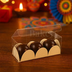 Three Cavity Transparent Chocolate Box | Pack of 100 - Bakeyy.com - India - Three Cavity Transparent Chocolate Box | Pack of 100 - Default Title