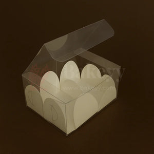 Four Cavity Transparent Chocolate Box | Pack of 100 - Bakeyy.com - India - Four Cavity Transparent Chocolate Box | Pack of 100 - Default Title