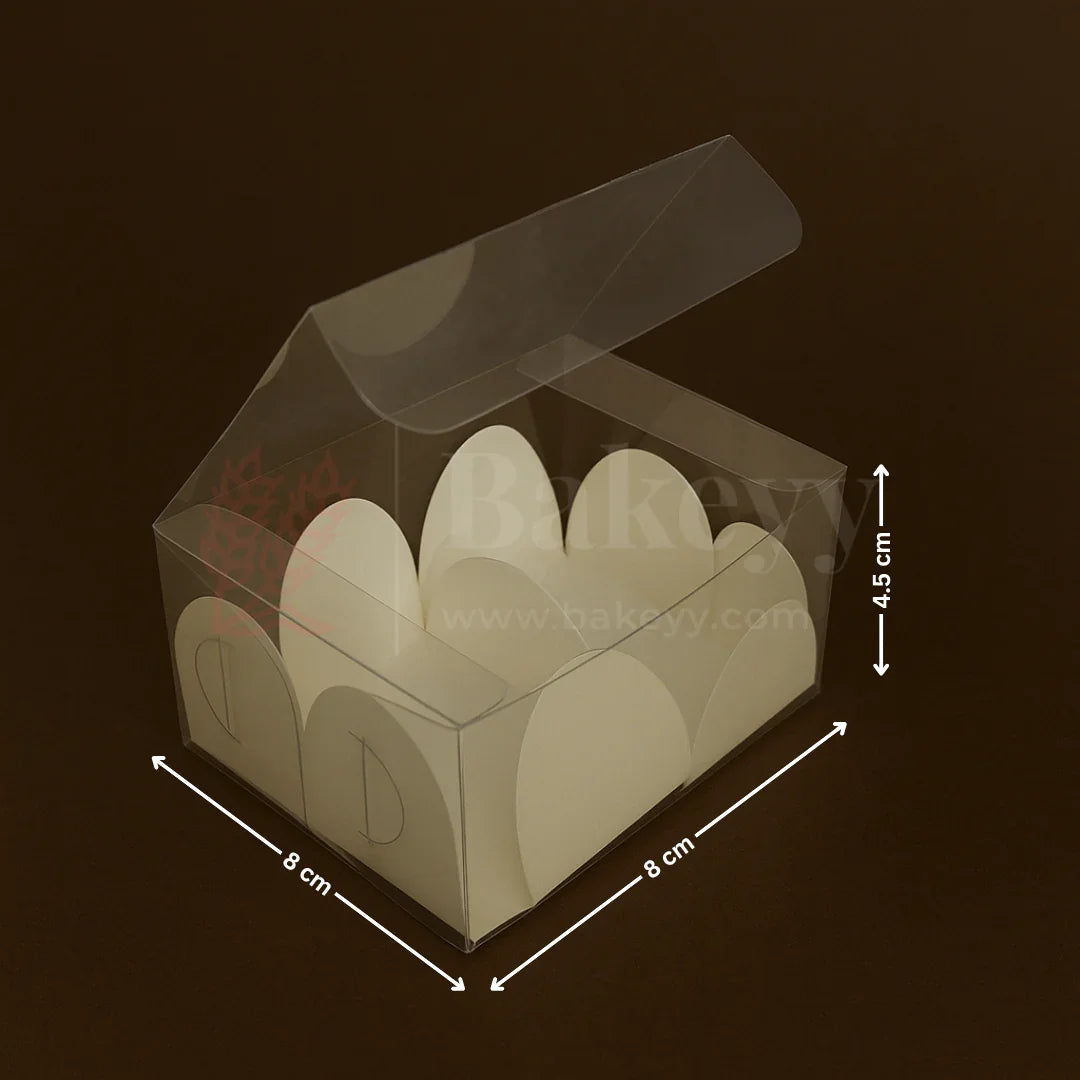 Four Cavity Transparent Chocolate Box | Pack of 100 - Bakeyy.com - India - Four Cavity Transparent Chocolate Box | Pack of 100 - Default Title