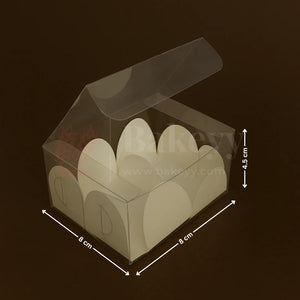 Four Cavity Transparent Chocolate Box | Pack of 100 - Bakeyy.com - India - Four Cavity Transparent Chocolate Box | Pack of 100 - Default Title