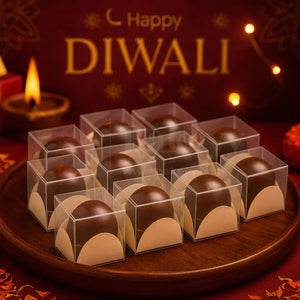 One Cavity Transparent Chocolate Box | Pack of 100 - Bakeyy.com - India - One Cavity Transparent Chocolate Box | Pack of 100 - Default Title