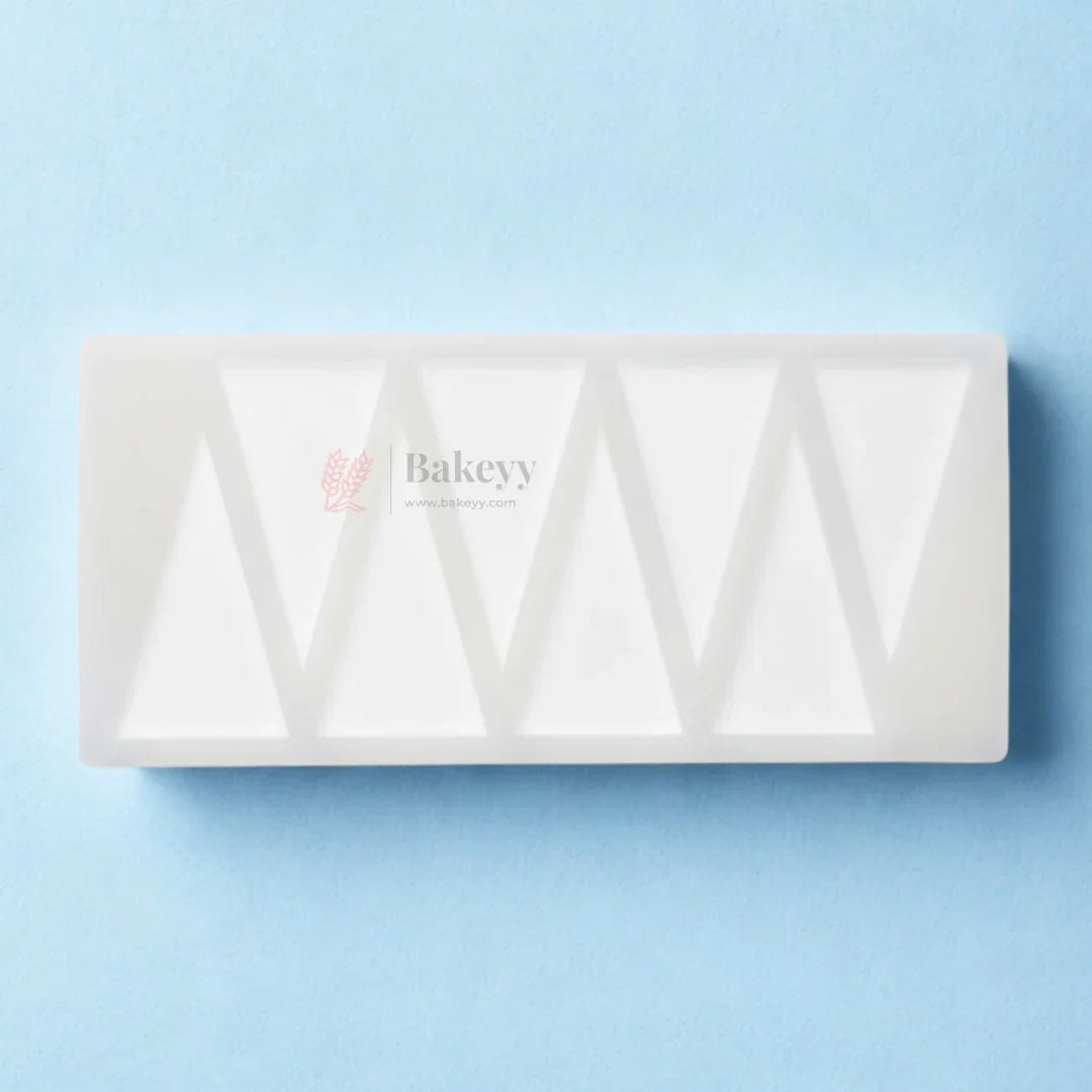 Triangle Garnishing Silicone Mould for Cakes & Chocolates | Geometric Cake Decoration Mould | Pack of 1