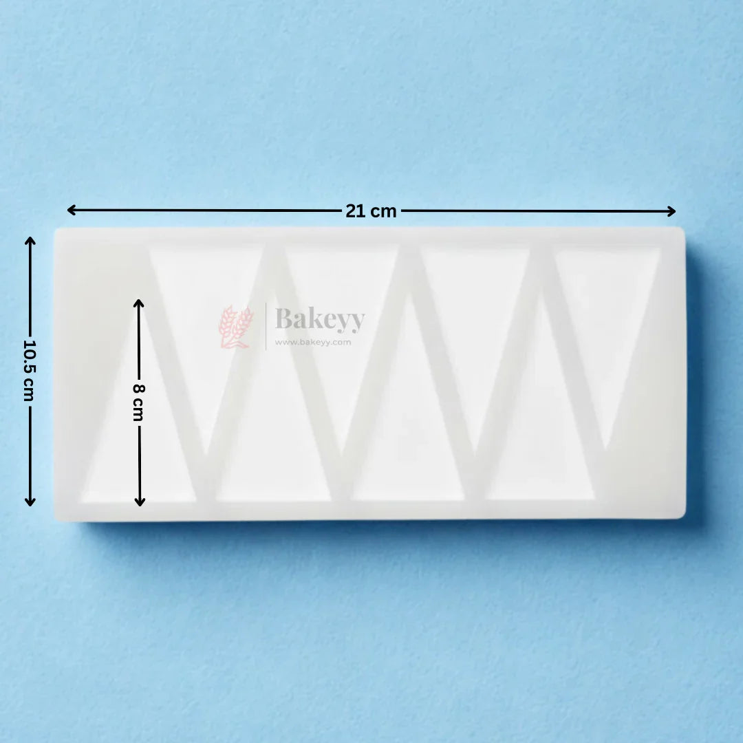 Triangle Garnishing Silicone Mould for Cakes & Chocolates | Geometric Cake Decoration Mould | Pack of 1