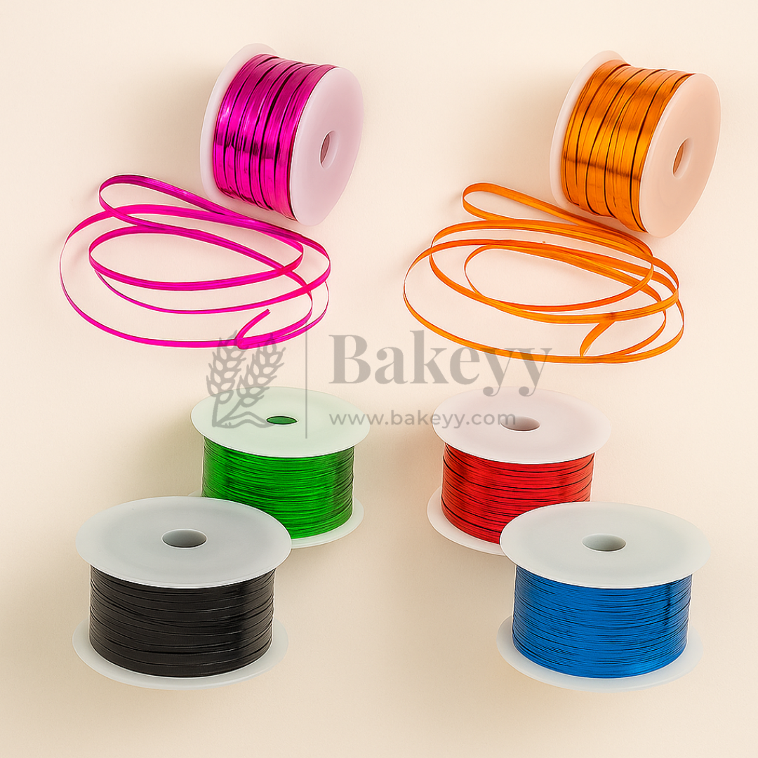 Premium Twist Tie Roll | Decorative Wire Ribbon for Festive & Bakery Packaging - Bakeyy.com - India - Premium Twist Tie Roll | Decorative Wire Ribbon for Festive & Bakery Packaging - Green