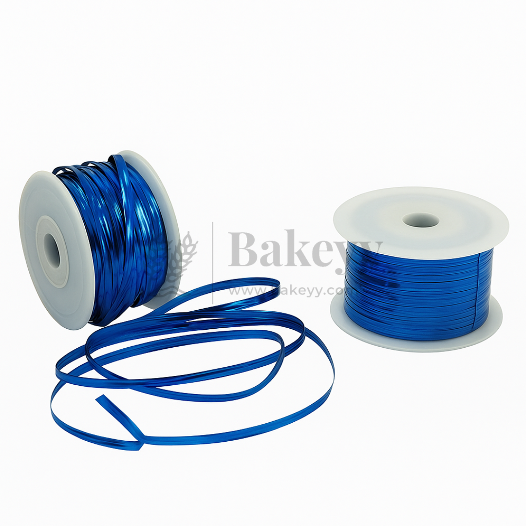 Premium Twist Tie Roll | Decorative Wire Ribbon for Festive & Bakery Packaging - Bakeyy.com - India - Premium Twist Tie Roll | Decorative Wire Ribbon for Festive & Bakery Packaging - Blue