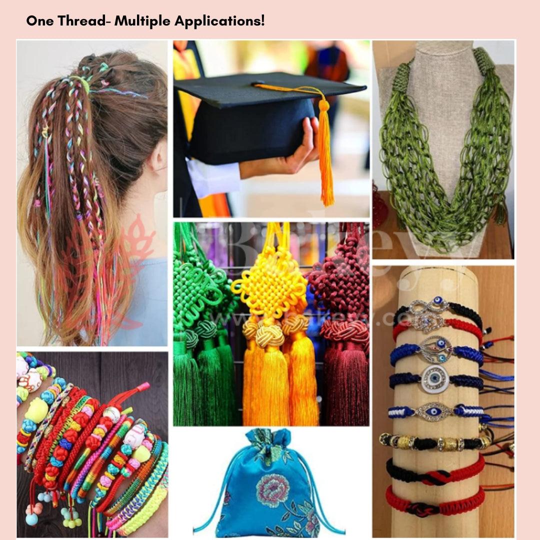 6 in 1 Satin Gift Wrap Ribbon| Satin Rope for DIY Crafts| 1 Piece - Bakeyy.com - India - 6 in 1 Satin Gift Wrap Ribbon| Satin Rope for DIY Crafts| 1 Piece - Default Title