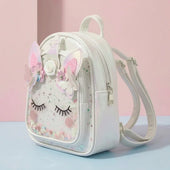 Unicorn Glitter Mini Backpack for Kids | Decorative 3D Unicorn Design | 4 Color Options | Pack of 1