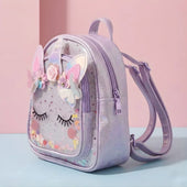 Unicorn Glitter Mini Backpack for Kids | Decorative 3D Unicorn Design | 4 Color Options | Pack of 1