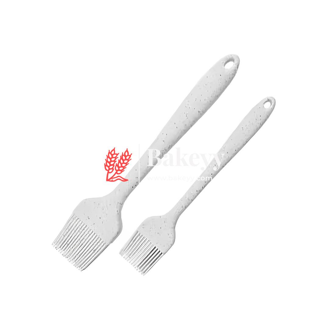 26x4.5cm | Dotted Silicone Spatula For Cooking Cake | Big Silicone Cooking Bakeware Bread Pastry Oil Basting Brush DIY Baking Tool - Bakeyy.com - India - 26x4.5cm | Dotted Silicone Spatula For Cooking Cake | Big Silicone Cooking Bakeware Bread Pastry Oil Basting Brush DIY Baking Tool - white